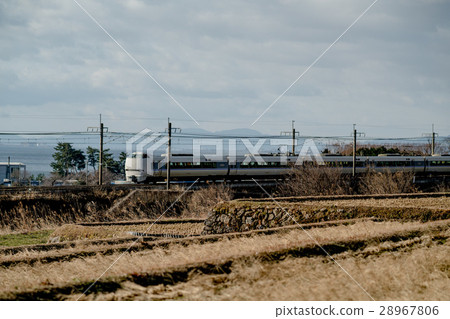 Takadai of Ukawa of Takashima City of Lake Biwa (Landscape of Shiga prefecture) 28967806