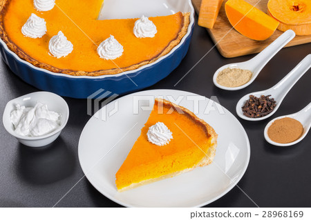 slice of Pumpkin tart slice of Pumpkin tart 28968169