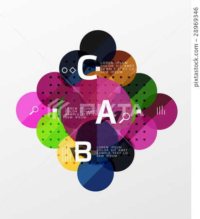 Vector circle bubbles modern geometric background Vector circle bubbles modern geometric background 28969346