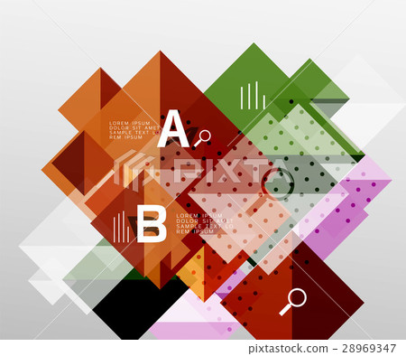 Modern square composition, abstract banner 28969347