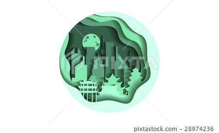 China circle icon flat style architecture - Stock Illustration ...