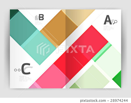 Colorful modern stripes business flyer 28974244