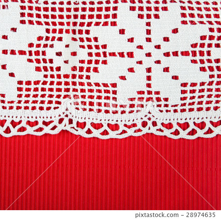 Red paper with lacy border Red paper with lacy border 28974635