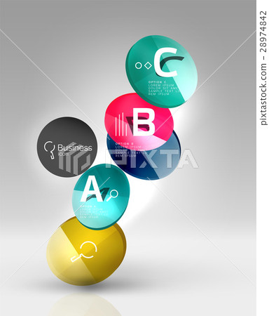Colorful glossy circle infographics Colorful glossy circle infographics 28974842