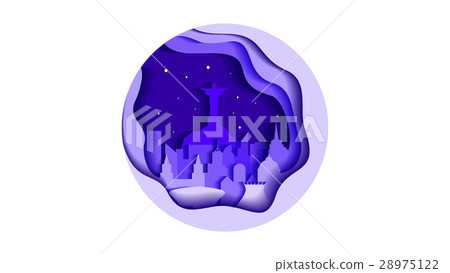 Brazil circle icon flat style architecture 28975122