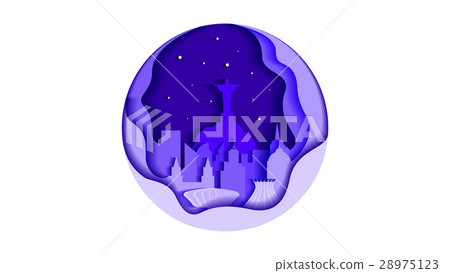Brazil circle icon flat style architecture 28975123