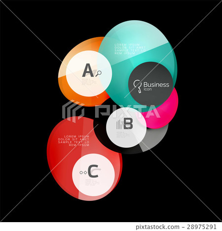 Glass color circles - infographic elements on Glass color circles - infographic elements on 28975291