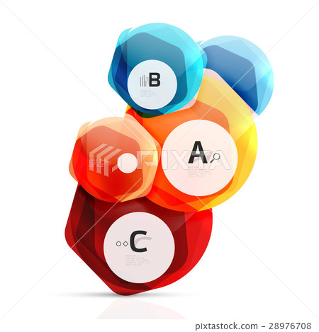 Glass color hexagons. Glossy plastic hexagon Glass color hexagons. Glossy plastic hexagon 28976708
