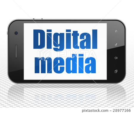 Advertising concept: Smartphone with Digital Media 28977166