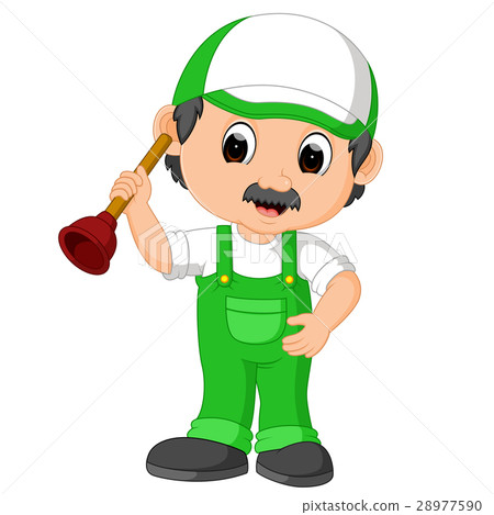 A plumber handyman cartoon  28977590