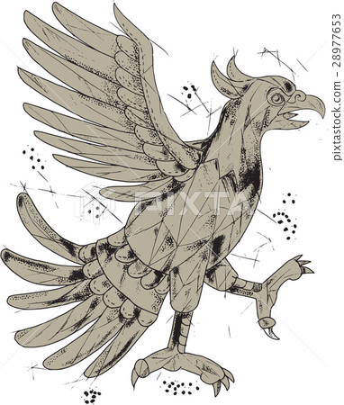 Cuauhtli Glifo Eagle Symbol Low Polygon 28977653