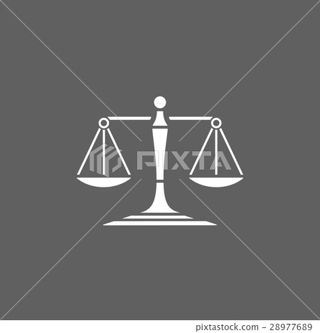 Scales of justice icon on a dark background - Stock Illustration ...
