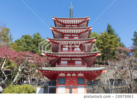 Shincluru富士淺間神社藍天秋葉五層寶塔 Shincluru富士淺間神社藍天秋葉五層寶塔 28978861
