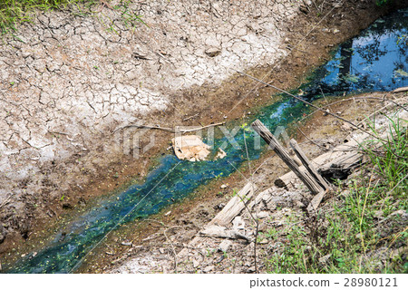 canal with low water level Because of the drought canal with low water level Because of the drought 28980121
