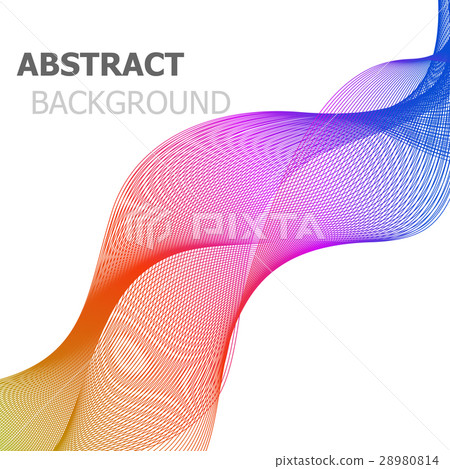 Abstract background with colorful line wave 28980814