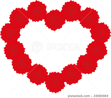 Mother's Day Red Carnation Heart 28980984