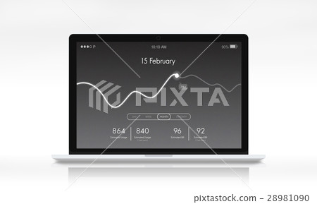 Application Usage Graph Chart Concept Application Usage Graph Chart Concept 28981090