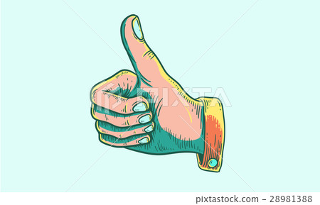 Thump up icon sign vector illustration Thump up icon sign vector illustration 28981388