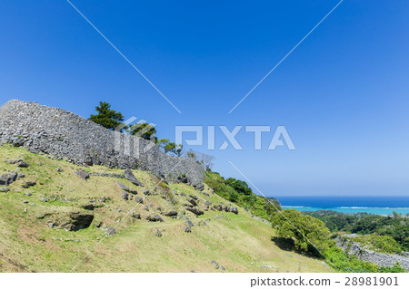 Okinawa _ Nakijin castle where you can see the sea 28981901