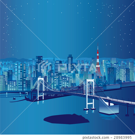 東京城市景觀夜景 東京城市景觀夜景 28983995
