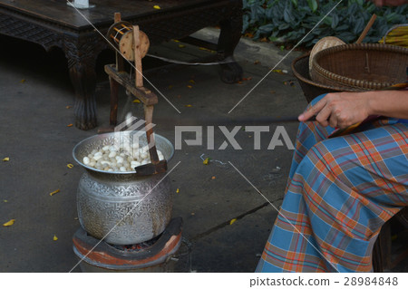 Colorful piles of powdered dyes Colorful piles of powdered dyes 28984848