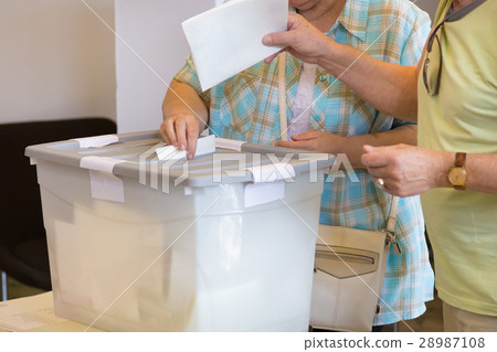 Senior citizens voting on democratic election. Senior citizens voting on democratic election. 28987108