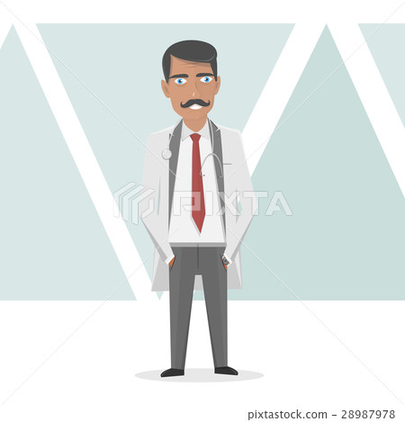 Medical staff. Doctor in a white lab coat. Vector Medical staff. Doctor in a white lab coat. Vector 28987978