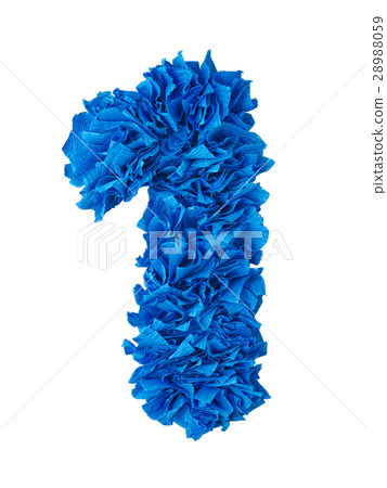 One. Handmade number 1 from blue scraps of paper One. Handmade number 1 from blue scraps of paper 28988059