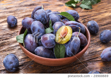 plums on the table 28988669