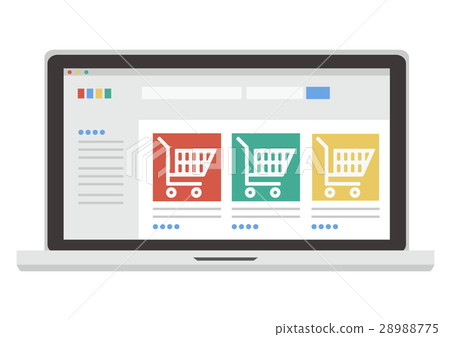插圖素材小工具在線商店筆記本電腦網站 28988775