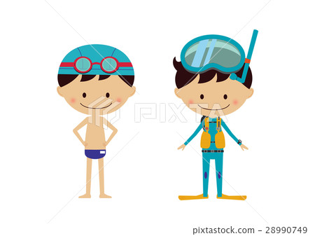 Summer boy scuba diving sea leisure sea pool 28990749