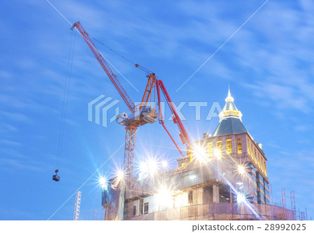 Construction and twilight light 28992025