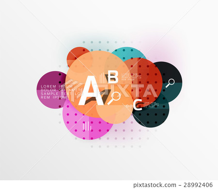 Colorful glossy circle infographics 28992406