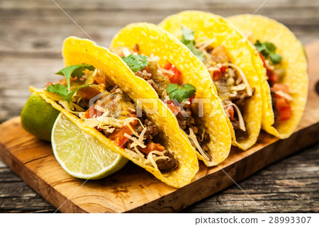 Mexican tacos with beef Mexican tacos with beef 28993307