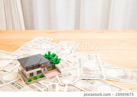 Real estate miniature model house family monies money 28993675