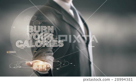 Burn Your Calories Businessman Holding in Hand New Burn Your Calories Businessman Holding in Hand New 28994381