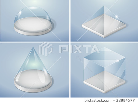 Set of glass shapes 28994577