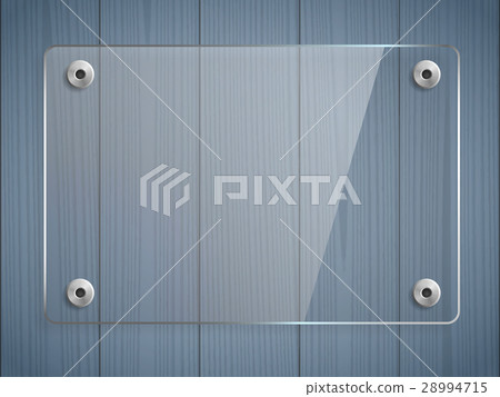 Transparent glass plate mock up 28994715