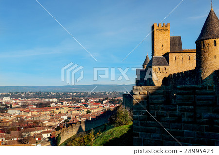 Cite de Carcassonne and Carcassone, France Cite de Carcassonne and Carcassone, France 28995423