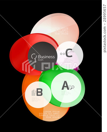 Glass circles on black Glass circles on black 28995657