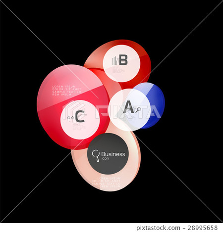 Glossy glass circle banner design template Glossy glass circle banner design template 28995658