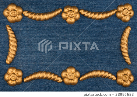 Luxury frame made of gold stucco plaster Luxury frame made of gold stucco plaster 28995688