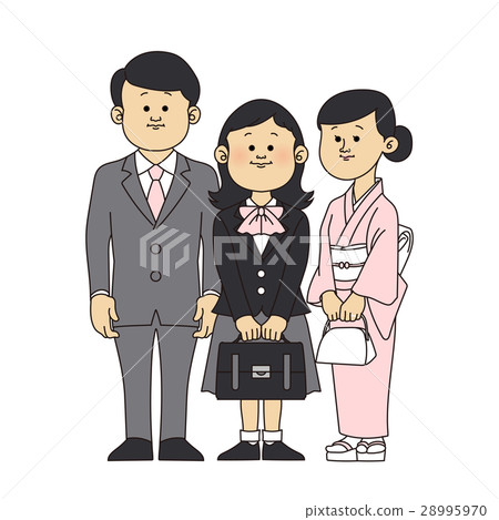 School entrance ceremony image Parents and girls (high school students) 28995970