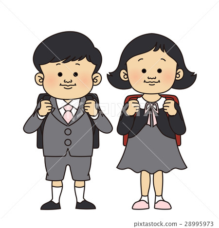 入場儀式圖像男孩和女孩(小學生) 入場儀式圖像男孩和女孩(小學生) 28995973