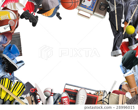 Teenager lifestyle, a collage of clothing Teenager lifestyle, a collage of clothing 28996015