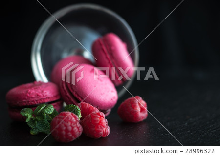 macaroons with raspberries macaroons with raspberries 28996322