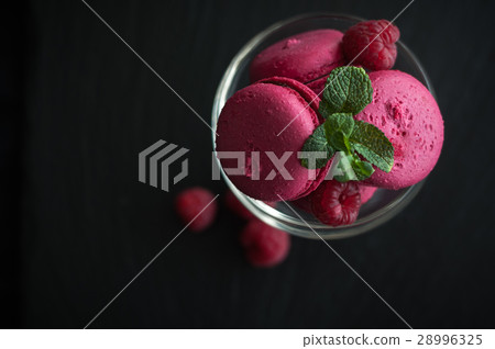 macaroons with raspberries macaroons with raspberries 28996325