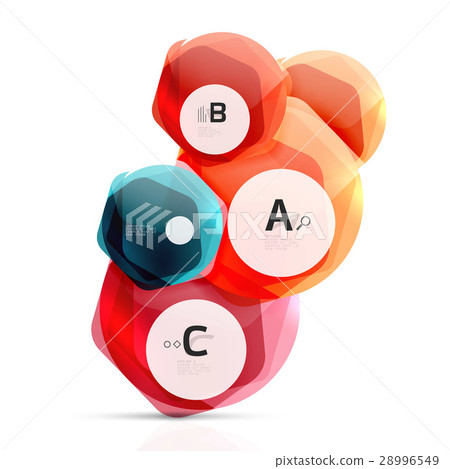 Shiny hexagons with infographics options Shiny hexagons with infographics options 28996549