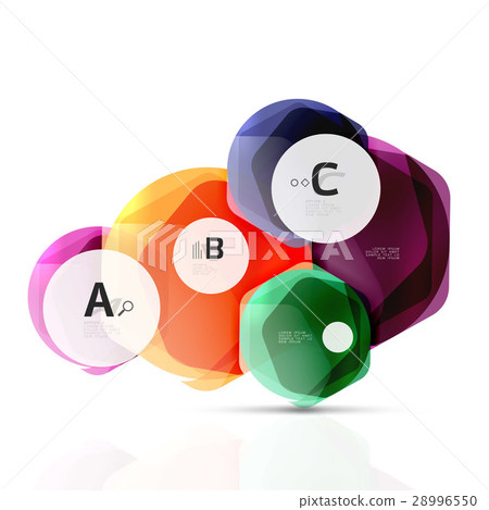 Aqua glossy glass elements 28996550