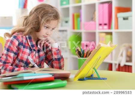 Cute girl does lessons Cute girl does lessons 28996583